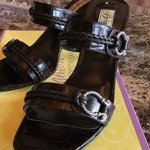 Brighton Raven leather sandals